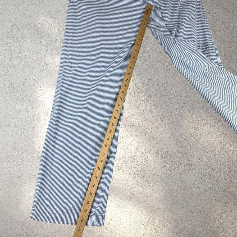 Polo Ralph Lauren Andrew Seersucker 36x34 Relaxed Fit 2 Pleat Dress Trousers